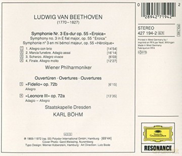 Wp Skd Boehm: Beethoven:Sym 3+Ov Fidelio [CD]