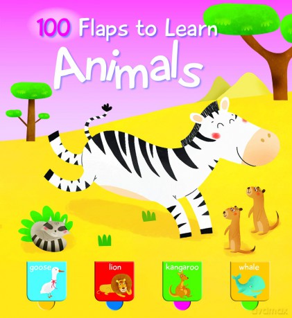 100 Flaps to Learn: Animals - Yoyo Books [KSIĄŻKA]
