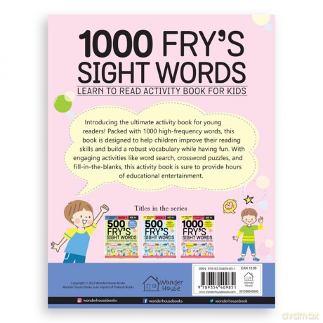 1000 Fry's Sight Words: Learn to Read Activity Book for Kids: Learn to Read Activity Book for Kids, 1000+ Interactive Activities [KSIĄŻKA]
