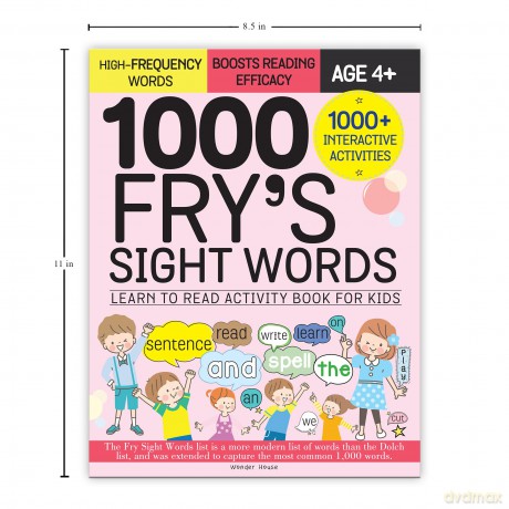 1000 Fry's Sight Words: Learn to Read Activity Book for Kids: Learn to Read Activity Book for Kids, 1000+ Interactive Activities [KSIĄŻKA]