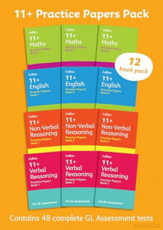 11+ GL English, Maths, Verbal Reasoning and Non-Verbal Reasoning Practice Papers Pack (with 12 Practice Papers books): For the 2026 GL Tests (Collins 11+) - Collins 11+ [KSIĄŻKA]