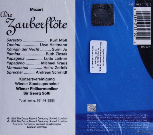 Georg Solti: Mozart: Die Zauberflote [2CD]