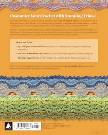 150+ Crochet Borders: Edgings and Decorative Finishes for Every Project-Inspired by Cities Around the World - Bernadette Baldelli [KSIĄŻKA]