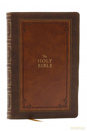 1611 KJV with Apocrypha, Brown Leathersoft: Holy Bible - Thomas Nelson [KSIĄŻKA]