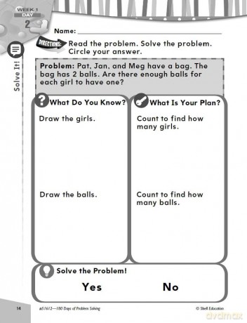 180 Days of Problem Solving for Kindergarten: Practice, Assess, Diagnose (180 Days of Practice) - Jessica Hathaway [KSIĄŻKA]