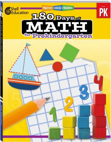 180 Days: Math for Prekindergarten: Practice, Assess, Diagnose (180 Days of Practice) - Darcy Mellinger [KSIĄŻKA]