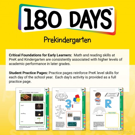 180 Days: Math for Prekindergarten: Practice, Assess, Diagnose (180 Days of Practice) - Darcy Mellinger [KSIĄŻKA]