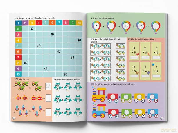 201 Maths Activity Book - Fun Activities and Math Exercises For Children: Knowing Numbers, Addition-Subtraction, Fractions, BODMAS [KSIĄŻKA]