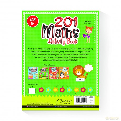 201 Maths Activity Book - Fun Activities and Math Exercises For Children: Knowing Numbers, Addition-Subtraction, Fractions, BODMAS [KSIĄŻKA]