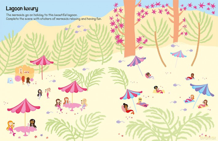 555 Sticker Fun - Mermaid World Activity Book - Susan Mayes [KSIĄŻKA]