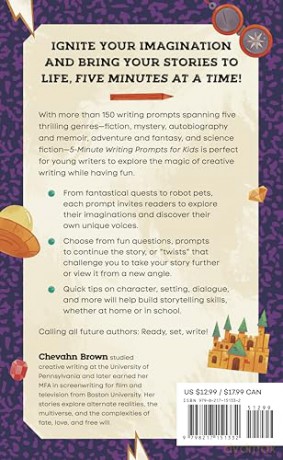 5-Minute Writing Prompts for Kids: Fun Story Starters and Questions to Unleash Your Creativity - Chevahn Brown [KSIĄŻKA]