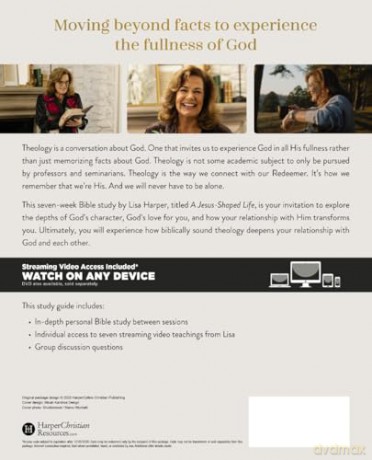 A Jesus-Shaped Life Bible Study Guide plus Streaming Video: How Biblically Sound Theology Deepens Our Relationship with God and Each Other (A Back Porch Theology Bible Study) - Lisa Harper [KSIĄŻKA]