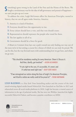 A Return to Common Sense: How to Fix America Before We Really Blow It - Leigh McGowan [KSIĄŻKA]