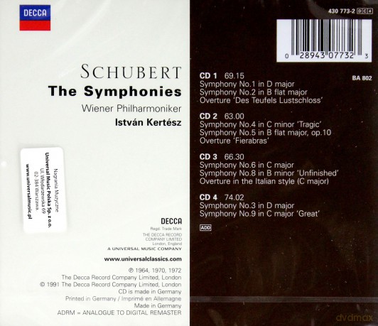 Wp/Kertesz: Schubert: The Symphonies [4CD]