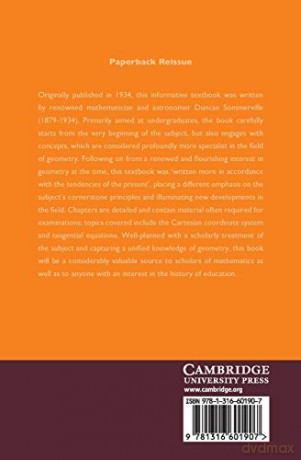 Analytical Geometry of Three Dimensions - D. M. Y. Sommerville [KSIĄŻKA]