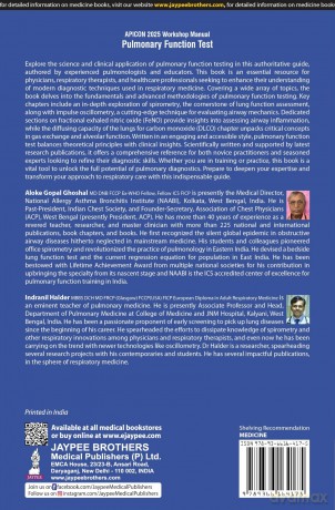 APICON 2025 Workshop Manual: Pulmonary Function Test - Aloke Gopal Ghoshal [KSIĄŻKA]