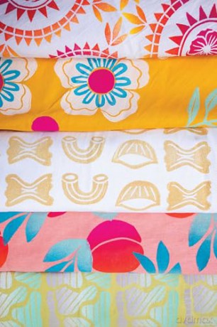 Art of Fabric Block Printing: An Illustrated Guide with 12 Playfully Modern Projects - Andria Green [KSIĄŻKA]