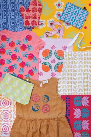 Art of Fabric Block Printing: An Illustrated Guide with 12 Playfully Modern Projects - Andria Green [KSIĄŻKA]