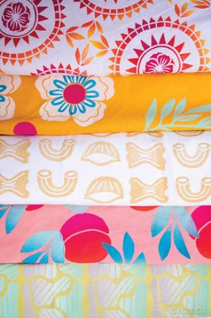 Art of Fabric Block Printing: An Illustrated Guide with 12 Playfully Modern Projects - Andria Green [KSIĄŻKA]