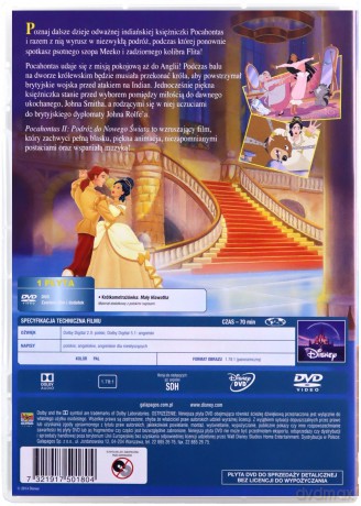 Pocahontas 2. Podróż do Nowego Świata (Disney) (Księżniczka) [DVD]