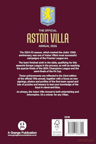 Aston Villa FC Official Annual 2026 - Avfc [KSIĄŻKA]