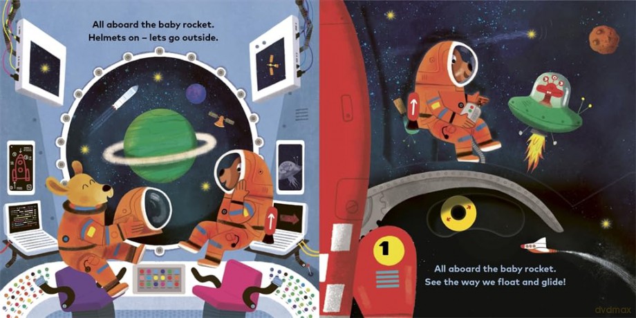 Baby on Board: Rocket: A Push, Pull, Slide Tab Book - Ruth Symons [KSIĄŻKA]