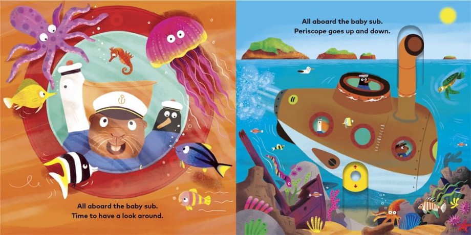 Baby on Board: Submarine: A Push, Pull, Slide Tab Book - Ruth Symons [KSIĄŻKA]