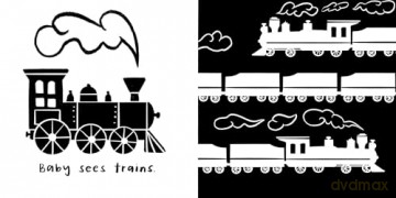 Baby Sees Things That Go: A High-Contrast Board Book for Babies - Janna Steagall [KSIĄŻKA]