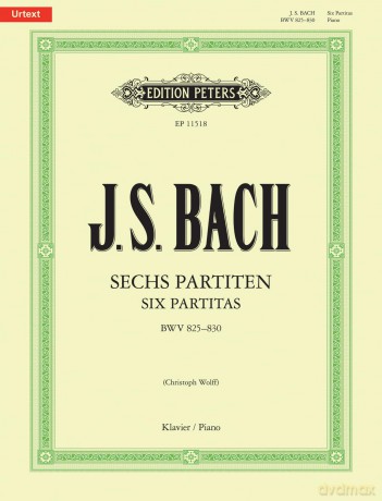 Bach: Six Partitas BWV 825-830 (Piano Solo) (EP11518) - Johann Sebastian Bach [KSIĄŻKA]