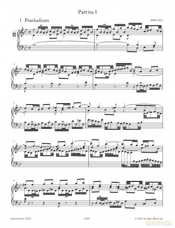 Bach: Six Partitas BWV 825-830 (Piano Solo) (EP11518) - Johann Sebastian Bach [KSIĄŻKA]