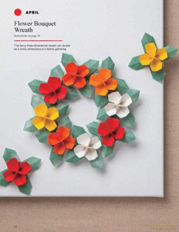 Beautiful Origami Paper Wreaths: Handmade Japanese Decorations for Every Occasion (Tuttle Specials) - Noriko Nagata [KSIĄŻKA]