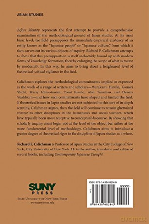 Before Identity: The Question of Method in Japan Studies - Richard F. Calichman [KSIĄŻKA]