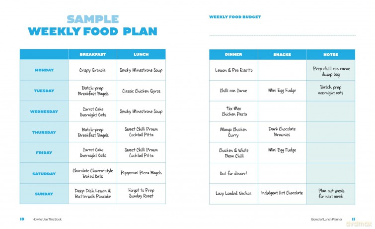 Bored of Lunch: Meal Planner: Plan your meals. Stay on budget. Track your calories. From the bestselling phenomenon - Nathan Anthony [KSIĄŻKA]
