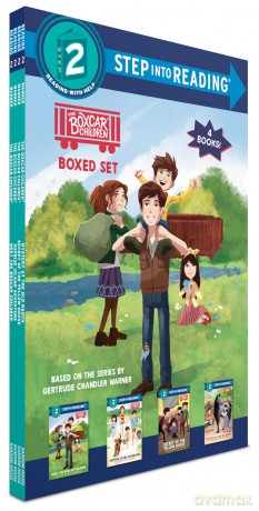 Boxcar Children Step into Reading Boxed Set #1: Meet the Boxcar Children; Surprise Island Adventure; Secret of the Yellow House;and Mystery at the Old Ranch - Gertrude Chandler Warner [KSIĄŻKA]