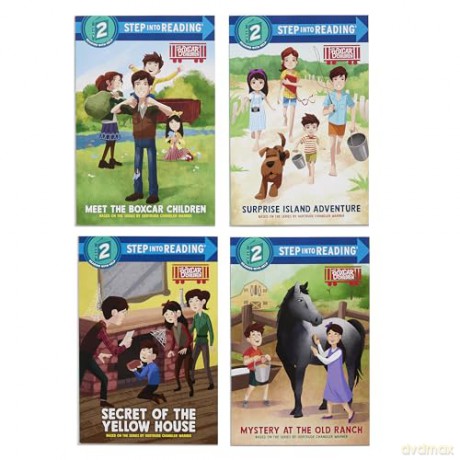 Boxcar Children Step into Reading Boxed Set #1: Meet the Boxcar Children; Surprise Island Adventure; Secret of the Yellow House;and Mystery at the Old Ranch - Gertrude Chandler Warner [KSIĄŻKA]