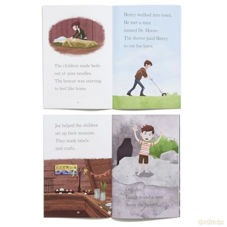Boxcar Children Step into Reading Boxed Set #1: Meet the Boxcar Children; Surprise Island Adventure; Secret of the Yellow House;and Mystery at the Old Ranch - Gertrude Chandler Warner [KSIĄŻKA]