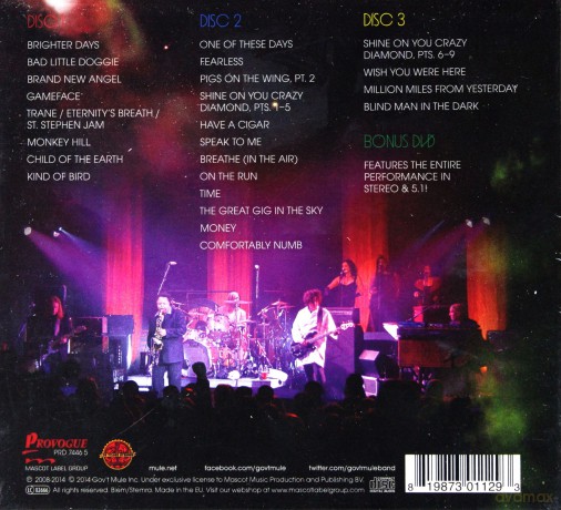Gov't Mule: Dark Side Of The Mule wydanie specjalne (digipack) [3CD]+[DVD]