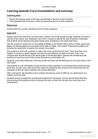 Cambridge IGCSE Co-ordinated Sciences Teacher Guide (Collins Cambridge IGCSE) - Malcolm Bradley [KSIĄŻKA]