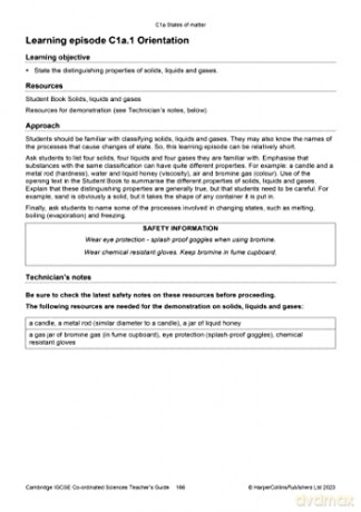 Cambridge IGCSE Co-ordinated Sciences Teacher Guide (Collins Cambridge IGCSE) - Malcolm Bradley [KSIĄŻKA]