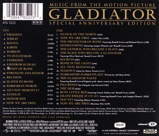Gladiator soundtrack (Special Anniversary Edition) (The Lyndhurst Orchestra)  [2CD]