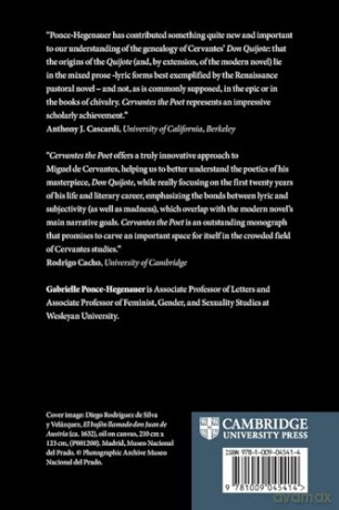 Cervantes the Poet: The Don Quijote, Poetic Practice, and the Conception of the First Modern Novel - Gabrielle Ponce-Hegenauer [KSIĄŻKA]