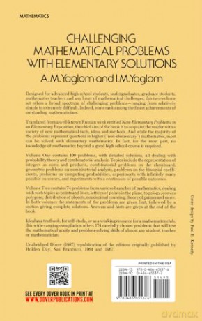 Challenging Mathematical Problems with Elementary Solutions, Vol. II: Volume 2 (Dover Books on MaTHEMA 1.4tics) - A. M. Yaglom [KSIĄŻKA]