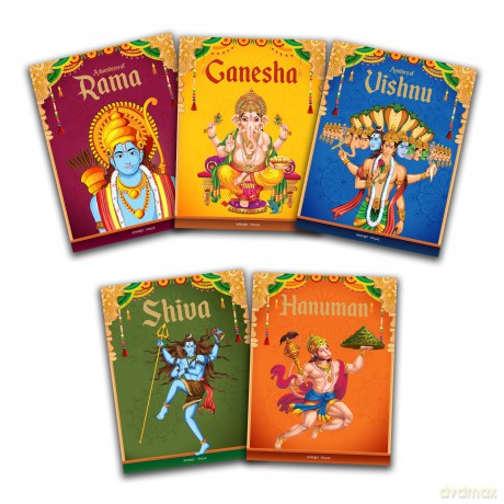 Children's First Mythology Stories - Pack of 5 books (Ram, Shiva, Hanuman, Ganesha, Vishnu) (Classic Tales from India) [KSIĄŻKA]
