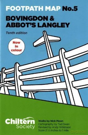 Chiltern Society Footpath Map No. 5 - Bovingdon and Abbots Langley: Tenth Edition (Chiltern Society Footpath Maps) - Nick Moon [KSIĄŻKA]
