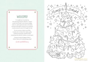 Christmas Coloring Postcards: 20 Festive Holiday Cards to Color, Sign, and Send: 2 (Color and Connect) - Emelie Lidehäll Öberg [KSIĄŻKA]