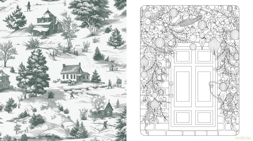 Christmas Doors Coloring Book: Deck the Doors with Holiday Spirit (Chartwell Coloring Books) - Editors of Chartwell Books [KSIĄŻKA]