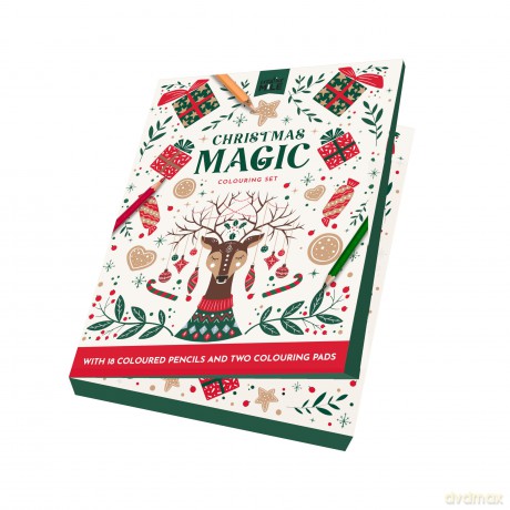 Christmas Magic Adult Colouring Set - Creative Mile [KSIĄŻKA]