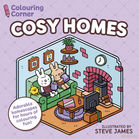 Colouring Corner: Cosy Homes: Adorable Homescapes for Hours of Colouring Fun - Steve James [KSIĄŻKA]