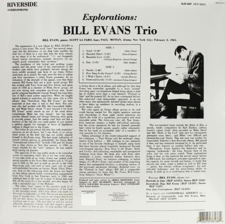 Bill Trio Evans: Explorations [Winyl]