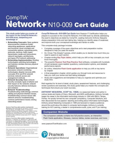 CompTIA Network+ N10-009 Cert Guide (Certification Guide) - Anthony Sequeira [KSIĄŻKA]